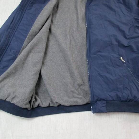 L.L. Bean Bomber Jacket Mens XLT Navy Fleece Lined Ribbed Hem & Cuff Full Zipper - Picture 5 of 12